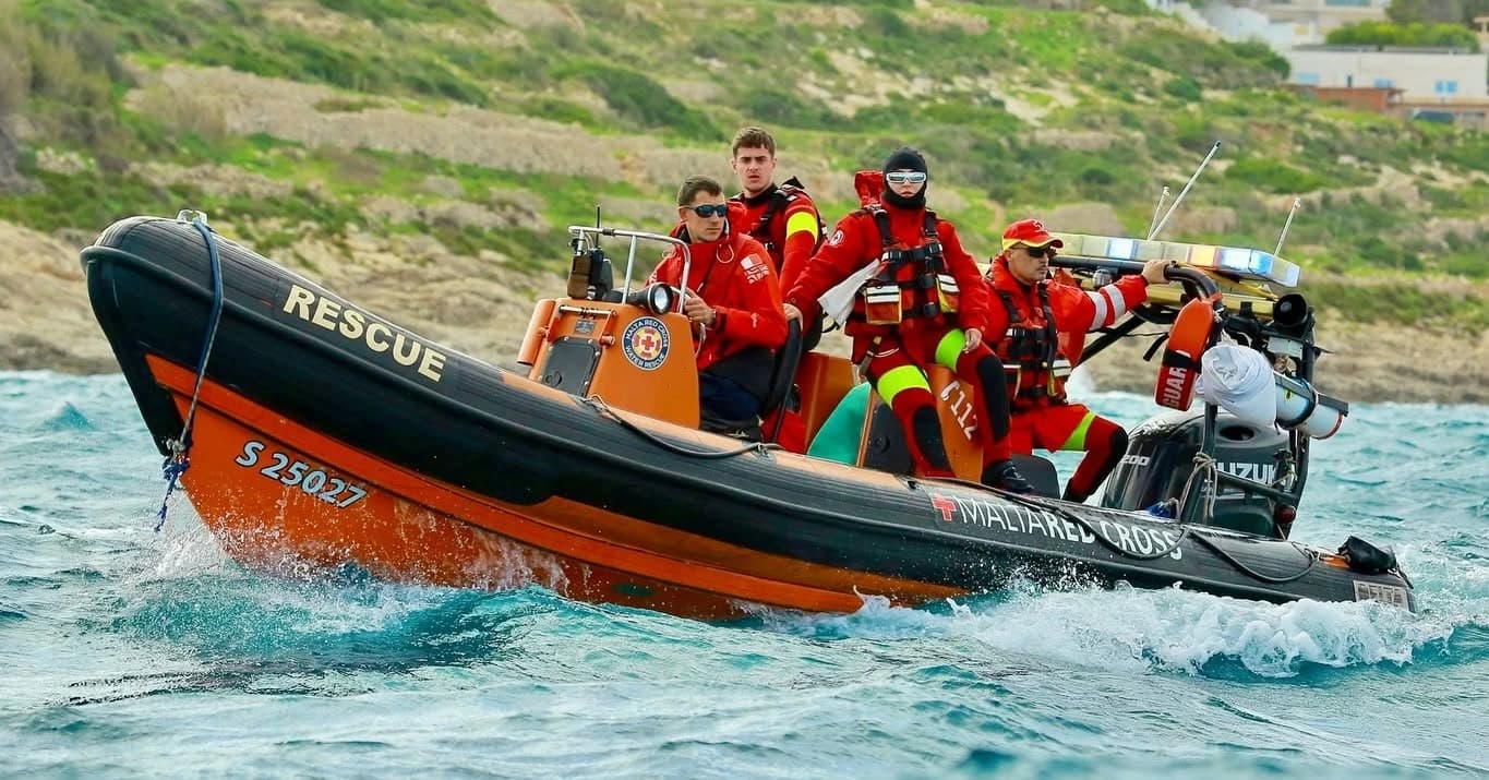 Malta Red Cross rescue vessel during a marine response operation