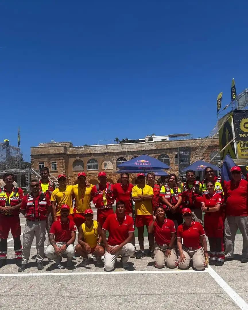 Malta Red Cross medical support at a film or event production